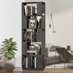 vidaXL Bibliothèque/Séparateur de pièce Gris 51x25x163 5 cm Pin solide