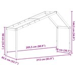 vidaXL Toit de lit pour enfants 213x85 5x144 5 cm bois de pin massif