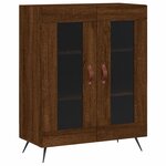 vidaXL Buffet haut Chêne marron 69 5x34x180 cm Bois d'ingénierie
