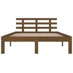vidaXL Cadre de lit sans matelas marron miel bois massif 200x200 cm