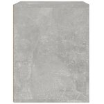 vidaXL Table de chevet murale Gris béton 50x36x47 cm