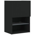 vidaXL Meubles TV avec lumières LED 2 Pièces noir 40 5x30x60 cm