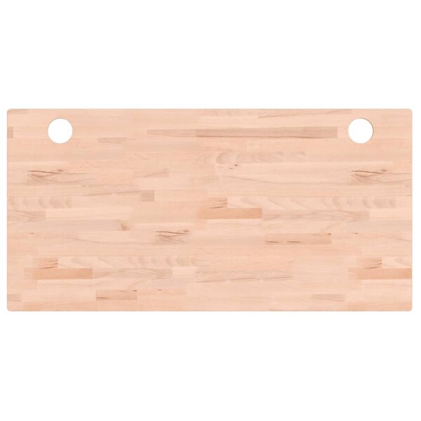 vidaXL Dessus de bureau 100x50x2 5 cm bois massif de hêtre