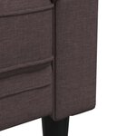 vidaXL Canapé Chesterfield 2 places marron foncé tissu