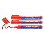 Marqueur Papier Encre Brillante 30 Rouge Pointe Ronde 1 5-3 mm x 3 EDDING