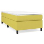 vidaXL Sommier à ressorts de lit Vert 100x200 cm Tissu