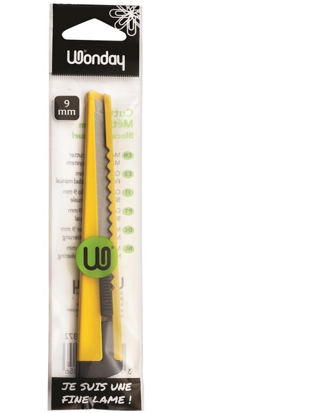 Cutter métal 9 mm - Autobloquant - Embout casse lame SAFETOOL