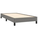 vidaXL Cadre de lit Gris foncé 90x200 cm Tissu