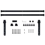 vidaXL Kit mini de porte d'armoire coulissante Acier au carbone 200 cm