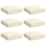 vidaXL Coussins de palette pour siège 6 Pièces Crème 40x40x8 cm Tissu Oxford