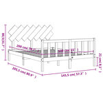 vidaXL Cadre de lit sans matelas 140x200 cm bois massif de pin