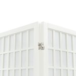 vidaXL Cloison de séparation pliable 4 panneaux 160x170 cm Blanc