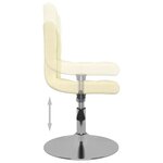 vidaXL Chaise pivotante de salle à manger Crème Tissu