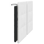 vidaXL Coussin de tête de lit blanc et noir 160 cm similicuir