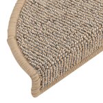 vidaXL Tapis de marches d'escalier 15 Pièces Marron 56x17x3 cm