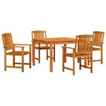 Ensemble de jardin 5 pièces en acacia