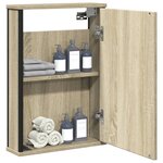 vidaXL Armoire à miroir de salle de bain chêne sonoma bois ingénierie