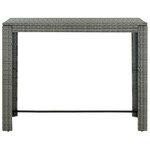 vidaXL Jeu de bar de jardin 7Pièces et coussins anthracite Résine tressée