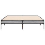 vidaXL Cadre de lit sonoma gris 140x190 cm bois d'ingénierie et métal