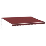 vidaXL Auvent rétractable automatique bordeaux 500x300 cm