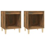 vidaXL Tables de chevet 2 Pièces Chêne fumé 40x35x50 cm