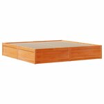 vidaXL Cadre de lit et tête de lit cire marron 200x200 cm bois de pin