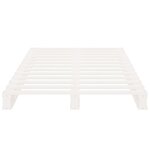 vidaXL Lit de palette sans matelas blanc bois massif