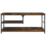 vidaXL Table basse chêne fumé 90x49x40 cm bois d'ingénierie