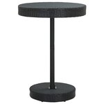 vidaXL Table de jardin Noir 75 5x106 cm Résine tressée