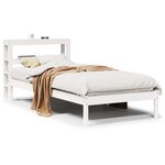 vidaXL Cadre de lit sans matelas blanc 100x200 cm bois de pin massif
