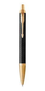 PARKER IM Premium Stylo bille noir recharge bleue pointe moyenne Coffret cadeau