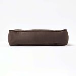 Galette de chaise coussin bouée en suédine Marron  40 x 40 x 10 cm - HOMESCAPES