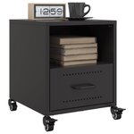 vidaXL Tables de chevet 2 Pièces noir 36x39x43 5 cm acier