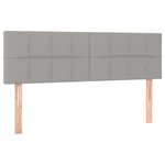 vidaXL Têtes de lit 2 Pièces Gris clair 72x5x78/88 cm Tissu