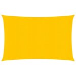 vidaXL Voile d'ombrage 160 g/m² rectangulaire jaune 3 5x5 m PEHD