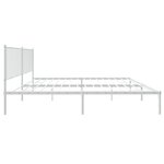 vidaXL Cadre de lit métal avec tête de lit blanc 180x200 cm