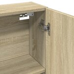 vidaXL Armoire de salle de bain à miroir chêne sonoma bois ingénierie