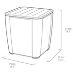 Keter Jeu de salle à manger d'extérieur 3 Pièces Iowa Cappuccino 223929