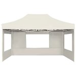 vidaXL Tente de réception pliable avec parois Aluminium 4 5x3 m Crème