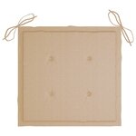 vidaXL Mobilier à dîner d'extérieur pliable 5 Pièces avec coussins bambou