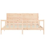 vidaXL Cadre de lit avec tête de lit 200x200 cm bois massif