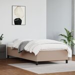 vidaXL Cadre de lit Cappuccino 100x200 cm Similicuir