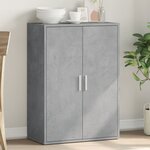 vidaXL Buffet gris béton 60x31x84 cm bois d'ingénierie
