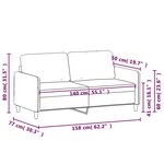 vidaXL Canapé à 2 places Crème 140 cm Tissu