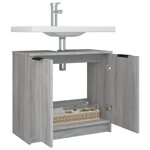 vidaXL Armoire de bain Sonoma gris 64 5x33 5x59 cm Bois d'ingénierie