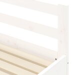 vidaXL Lit de jour avec lit gigogne blanc 90x200 cm bois de pin massif