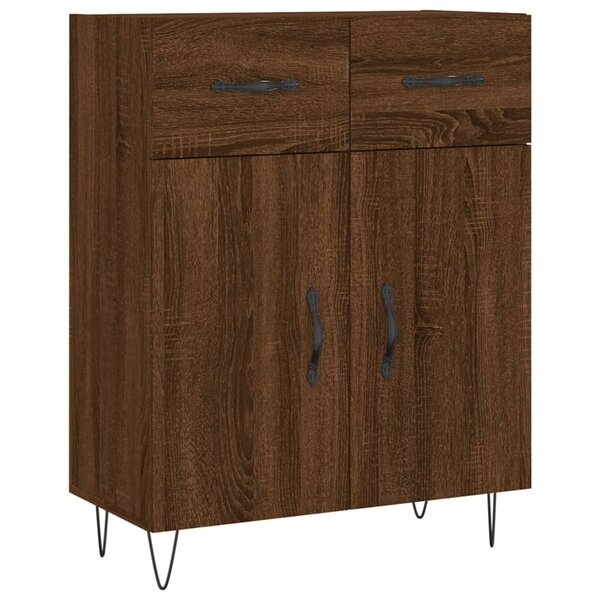 vidaXL Buffet chêne marron 69 5x34x90 cm bois d'ingénierie