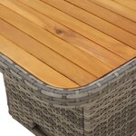 vidaXL Ensemble à manger de jardin 5 Pièces coussins gris résine tressée