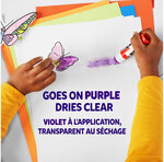 Elmer's stic bâtons de colle violette  devient transparente en séchant  lavable et adaptée aux enfants  40g x 5