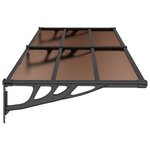 vidaXL Auvent de porte Noir 239x90 cm Polycarbonate